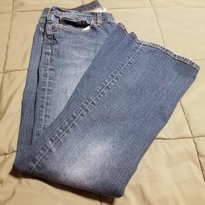 Lucky Brand Low Rise Flare Distressed Jeans 14/32
